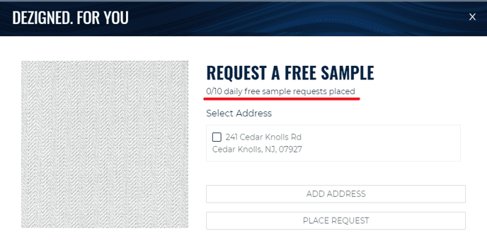 dezigned sample orders