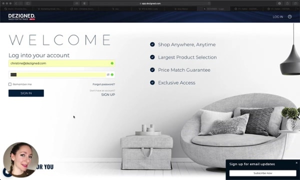 dezigned login